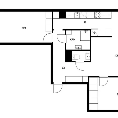 Apartmán 2ndhomes Center 2br Kaisaniemi Park With Balcony Helsinky